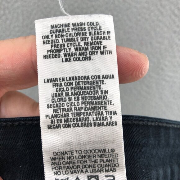 Levis Jeans Womens 12 Black Denim At Waist Bootcut Stretch Signature Western - Picture 7 of 12